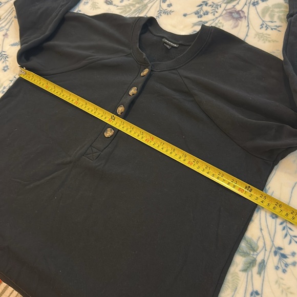 Torrid Black Long Sleeve Henley Sweatshirt - Picture 12 of 16